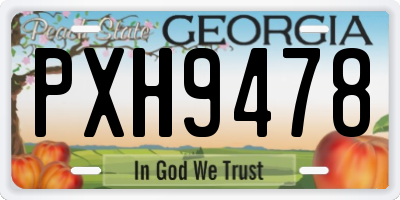 GA license plate PXH9478