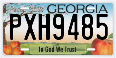 GA license plate PXH9485