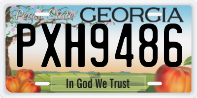 GA license plate PXH9486