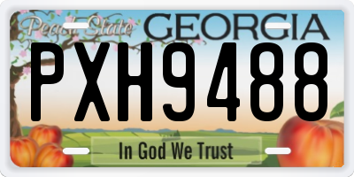 GA license plate PXH9488