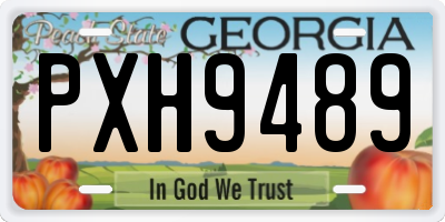 GA license plate PXH9489
