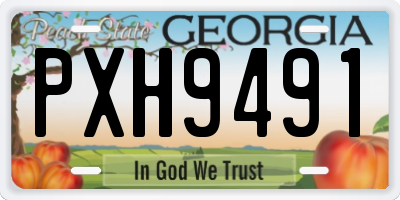 GA license plate PXH9491