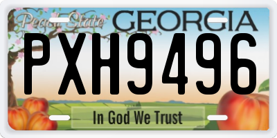 GA license plate PXH9496