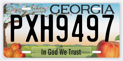 GA license plate PXH9497