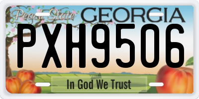 GA license plate PXH9506
