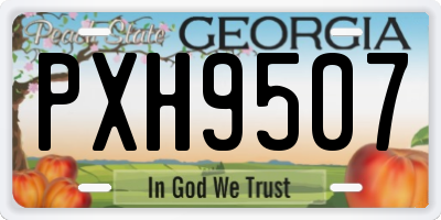 GA license plate PXH9507