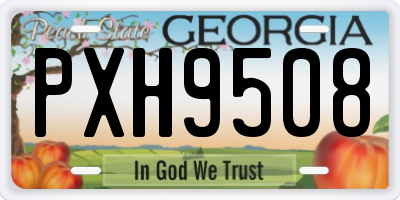 GA license plate PXH9508