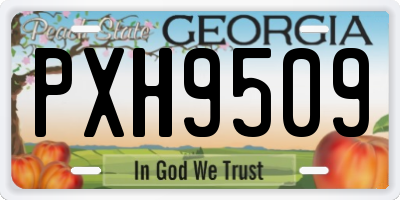 GA license plate PXH9509