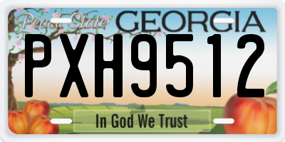 GA license plate PXH9512