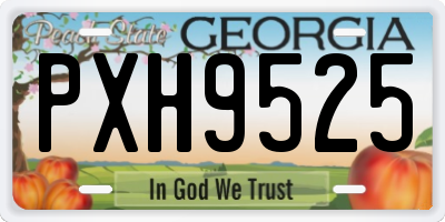 GA license plate PXH9525