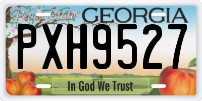GA license plate PXH9527