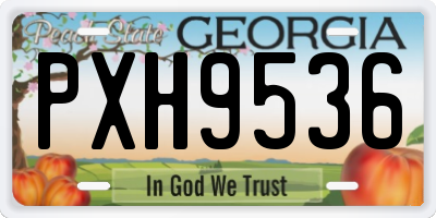 GA license plate PXH9536