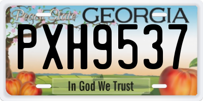 GA license plate PXH9537