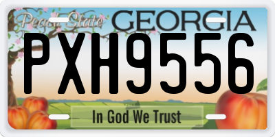 GA license plate PXH9556