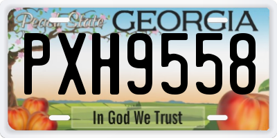 GA license plate PXH9558