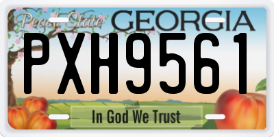 GA license plate PXH9561
