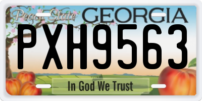 GA license plate PXH9563