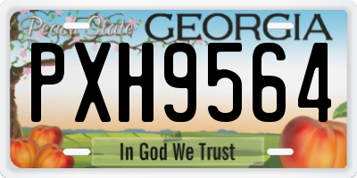 GA license plate PXH9564