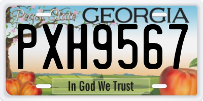 GA license plate PXH9567