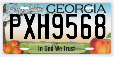 GA license plate PXH9568