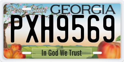 GA license plate PXH9569
