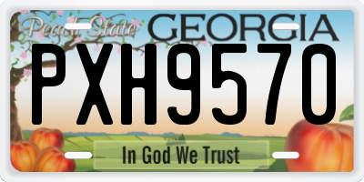 GA license plate PXH9570