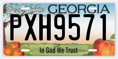 GA license plate PXH9571