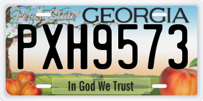 GA license plate PXH9573
