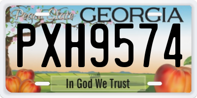 GA license plate PXH9574