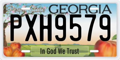 GA license plate PXH9579