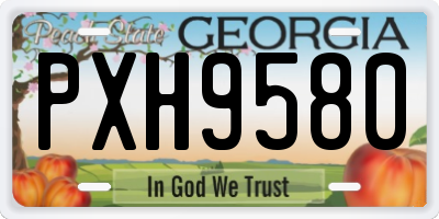 GA license plate PXH9580
