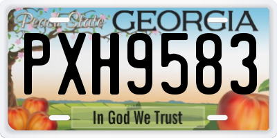 GA license plate PXH9583
