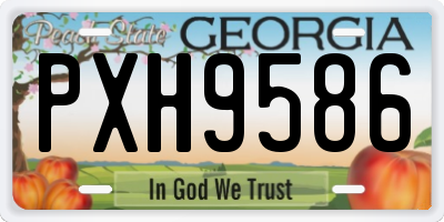 GA license plate PXH9586