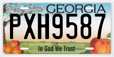 GA license plate PXH9587