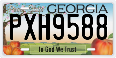 GA license plate PXH9588
