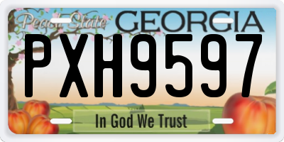 GA license plate PXH9597