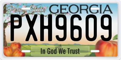 GA license plate PXH9609