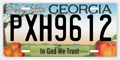 GA license plate PXH9612