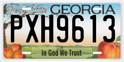 GA license plate PXH9613