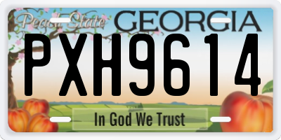 GA license plate PXH9614