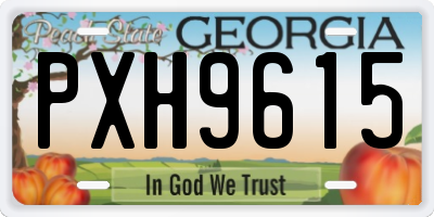 GA license plate PXH9615