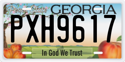 GA license plate PXH9617