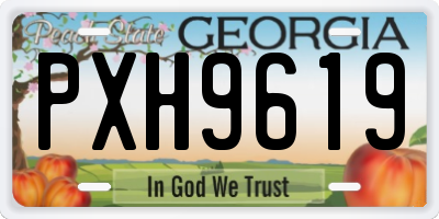 GA license plate PXH9619