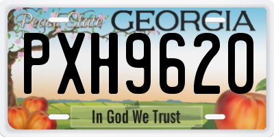 GA license plate PXH9620