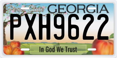 GA license plate PXH9622