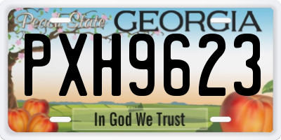 GA license plate PXH9623