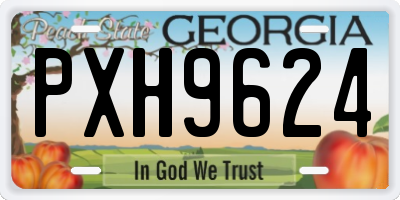 GA license plate PXH9624