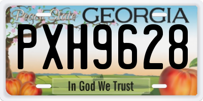 GA license plate PXH9628