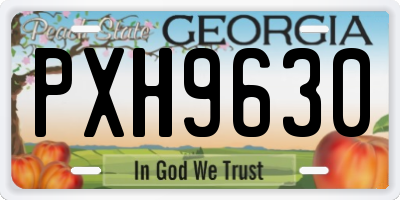 GA license plate PXH9630