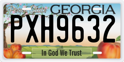 GA license plate PXH9632